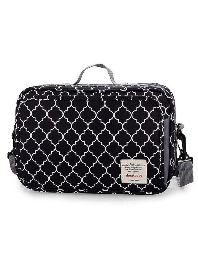 ABOUTBABY - Baby Diaper Bag Stroller Bag for Diapers Wipes and Toys Black - Image 1