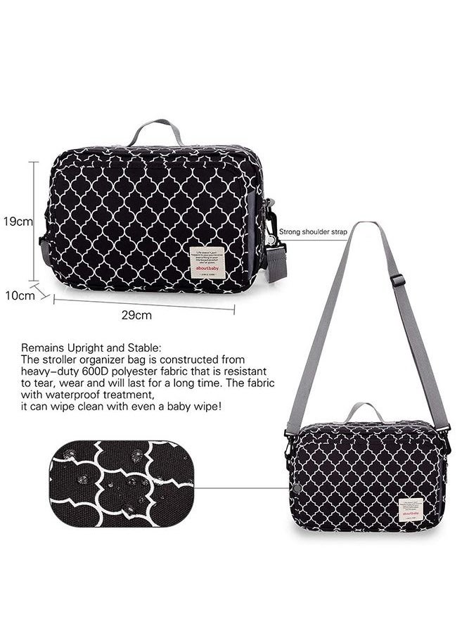 ABOUTBABY - Baby Diaper Bag Stroller Bag for Diapers Wipes and Toys Black - Image 1