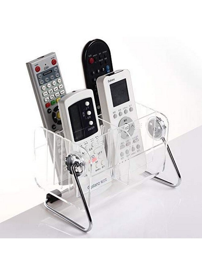 Kienlix 6-Slot Acrylic Rectangular Home Desk TV Air-Conditioner Remote Control Storage Holder Organizer Stand (Clear, Standard) - Image 2