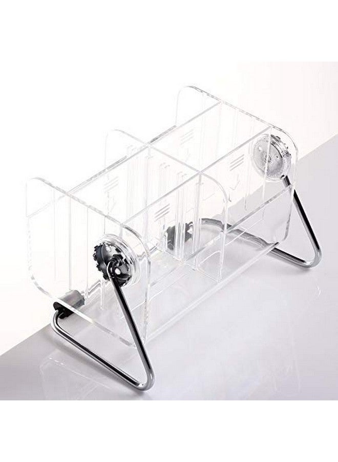 Kienlix 6-Slot Acrylic Rectangular Home Desk TV Air-Conditioner Remote Control Storage Holder Organizer Stand (Clear, Standard) - Image 4