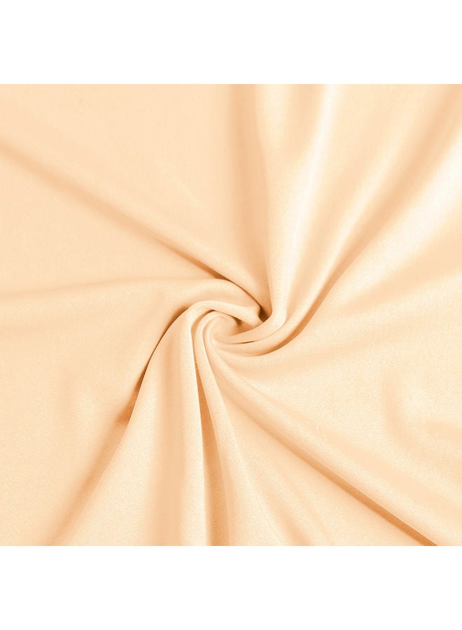 NIBEMINENT 4-Piece Solid Chair Cover Champagne - Image 3