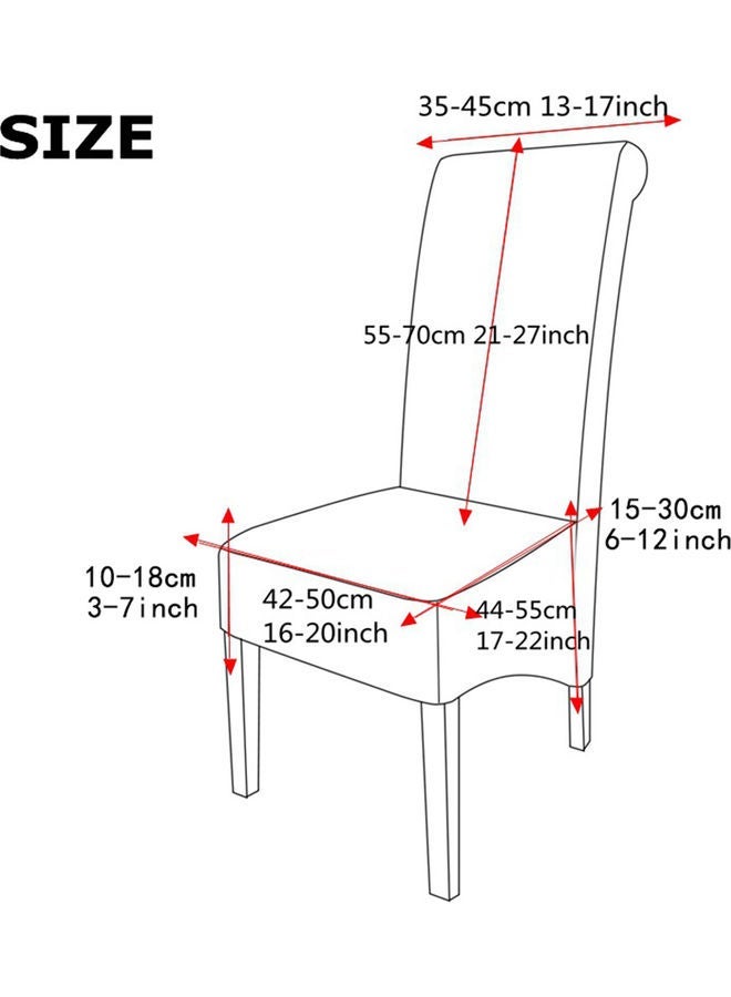 NIBEMINENT 4-Piece Solid Chair Cover Champagne - Image 4