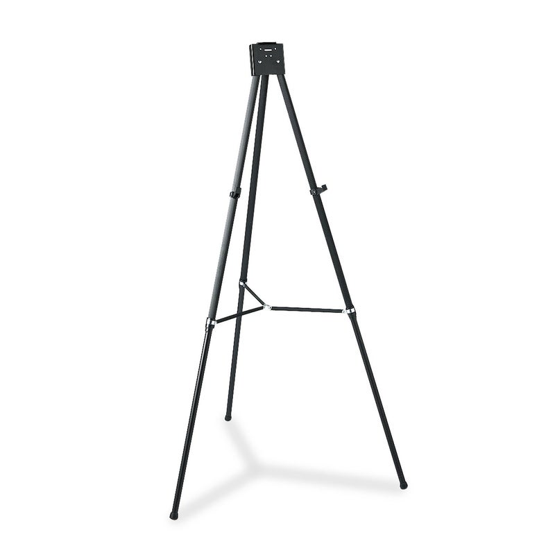 Quartet Easel Aluminum HeavyDuty Telescoping 66 Max Height Supports 45 Lbs Black 56EX