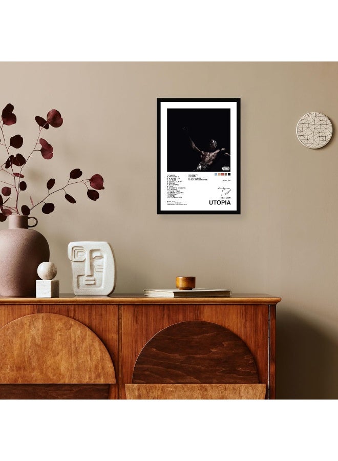 CodersParadise Coder Paradise Travis Scott Wall Poster Frames | 8x12 inch (A4 Size) | Hanging Wall Artwork Frames For Home Bedroom, Living Room and Walls Aesthetics | Framed Artworks - Image 3