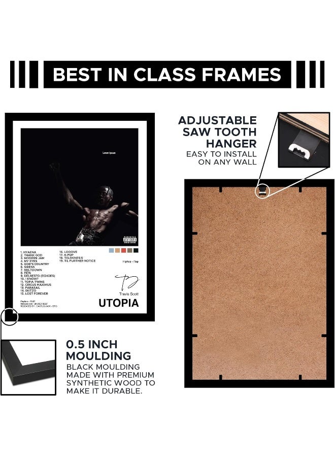 CodersParadise Coder Paradise Travis Scott Wall Poster Frames | 8x12 inch (A4 Size) | Hanging Wall Artwork Frames For Home Bedroom, Living Room and Walls Aesthetics | Framed Artworks - Image 5