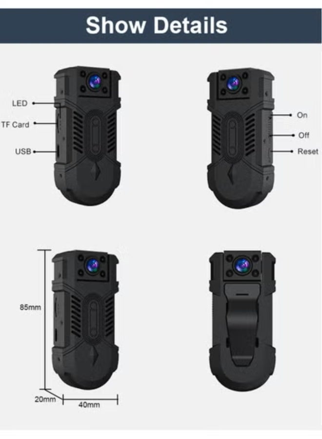 جولف لينك كاميرا مراقبة GULFLINK 1080P WIFI قابلة للدوران 180 درجة ومسجل فيديو صغير - Image 4