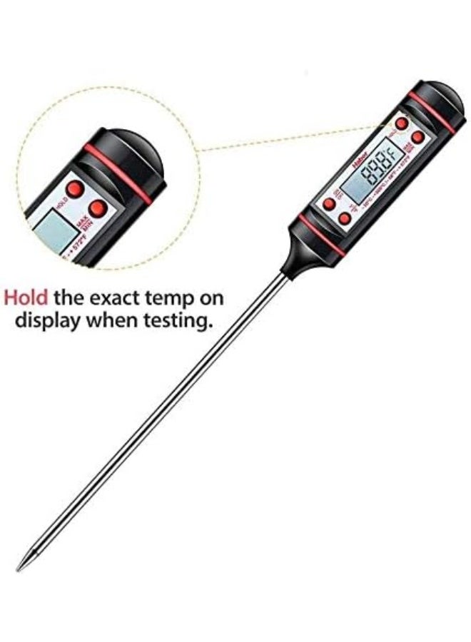 SKY-TOUCH Sincher Meat Thermometer, Cooking Thermometer with Instant Read, LCD Screen, Hold Function for Kitchen Food Smoker Grill BBQ Meat Candy Milk Water  - Image 3