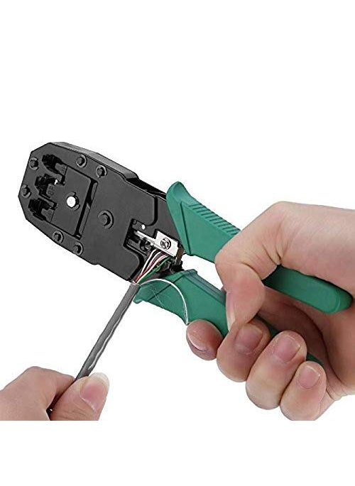 TA Technology Ahead TA Technology Ahead 3 in 1 Modular Crimping Tool RJ45 RJ11 CAT5ECAT6 LAN Cutter with Cable Cutter  - Image 3
