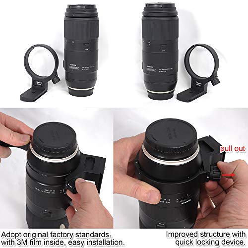 iShoot Lens Tripod Mount Ring for Tamron 100-400mm f/4.5-6.3 Di VC USD(A035) Lens, Lens Collar Support Bracket-Bottom is ARCA Fit Quick Release Plate Compatible with Tripod Ball Head of ARCA-SWISS Fit - Image 5