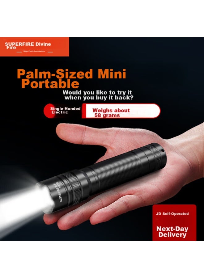 SupFire Rx10 Flashlight, High Brightness, Zoomable, Ultra-Bright, Long-Range, Long-Lasting Battery, Mini, Compact, For Home, Outdoor, And Cycling Use - Image 5