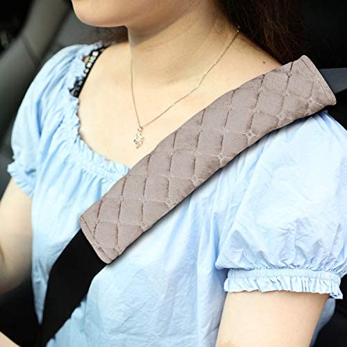 Tatuo 4 Pack Seat Belt Cover Extra Long Seat Belt Pads for Car Soft Comfort Shoulder Strap Covers Harness Pads Helps Protect Your Neck and Shoulder(10.6 Inch,Khaki) - Image 4