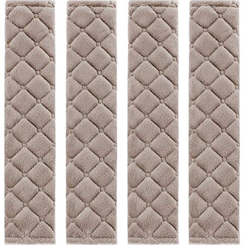 Tatuo 4 Pack Seat Belt Cover Extra Long Seat Belt Pads for Car Soft Comfort Shoulder Strap Covers Harness Pads Helps Protect Your Neck and Shoulder(10.6 Inch,Khaki) - Image 1