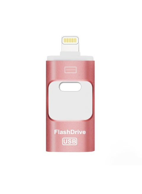 32GB USB Flash Drive, Shock Proof Durable External USB Flash Drive, Safe And Stable USB Memory Stick, Convenient And Fast I-flash Drive for iphone, (32GB Rose Gold)
