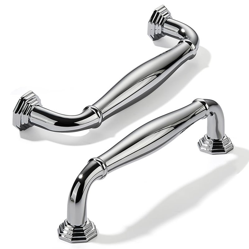 CABDM 10 Pack 4 Inch Hole Center Polished Chrome Heavy Duty Solid Cabinet pulls Ideal for Dressers Bathroom cabinets and Kitchens cabinets - Image 2