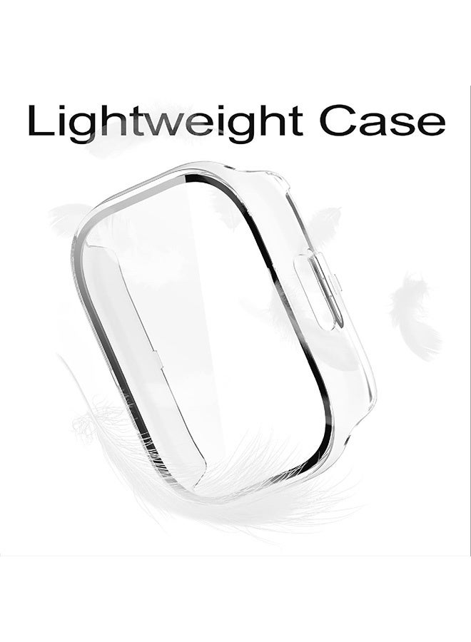 قضية 2 جهاز كمبيوتر شخصي مع حامي شاشة زجاجي مقلص متوافق مع Redmi Watch 5 نشط ، تغطية كاملة لحماية قضايا الكمبيوتر الشخصي الصلبة غطاء الوجه لـ Redmi Watch 5 نشط (شفاف وأسود) - Image 5