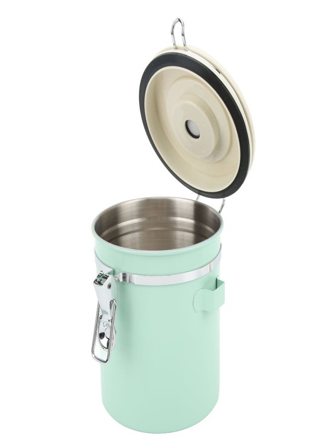 Coffee Canister Mint Green Food Grade Stainless Steel Airtight Coffee Container with Scoop Date Wheel for Tea Nuts 1.5L - Image 4