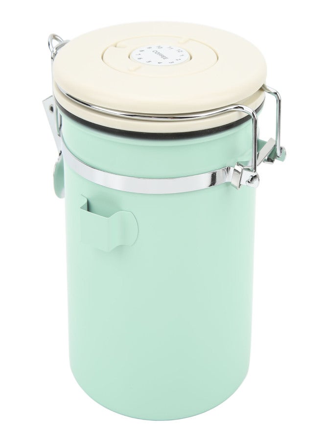 Coffee Canister Mint Green Food Grade Stainless Steel Airtight Coffee Container with Scoop Date Wheel for Tea Nuts 1.5L - Image 5