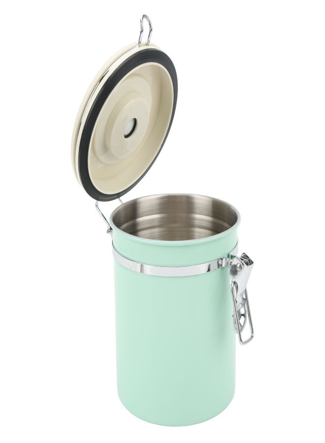 Coffee Canister Mint Green Food Grade Stainless Steel Airtight Coffee Container with Scoop Date Wheel for Tea Nuts 1.5L - Image 3