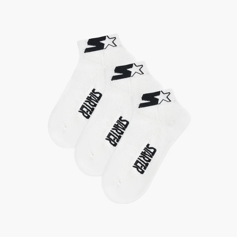 STARTER Set of 3 - Starter Logo Print Ankle Length Socks