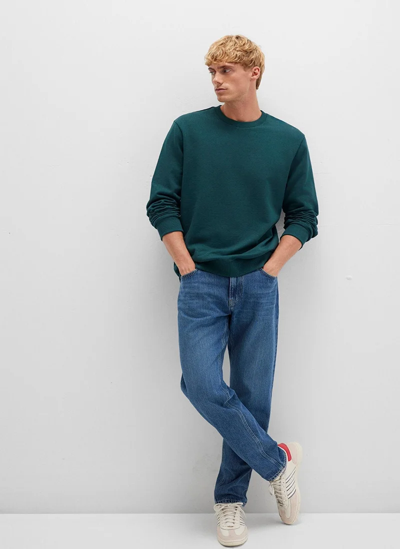 مافي Crew Neck Green Sweatshirt