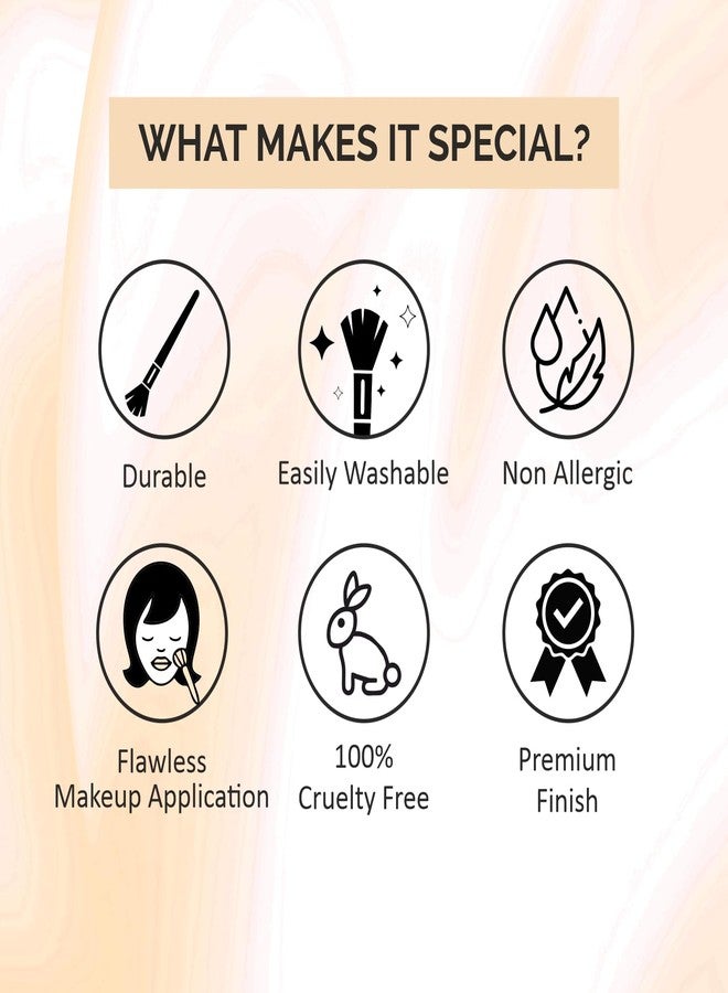 Verymiss 8 to 8 Makeup Brush I Soft Bristles I Comfortable Wooden Handle I Soft and comfortable I Vegan I Skin Friendly I Easy Washable (BLENDING BRUSH) - Image 5