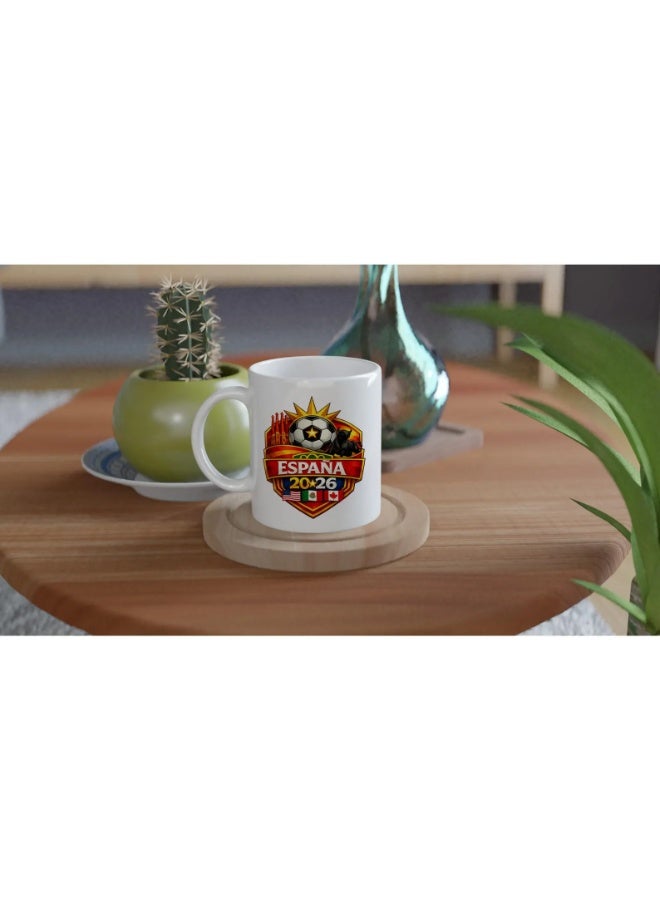 RYN Spain World Cup 2026 Ceramic Mug, White, 11oz - Image 2