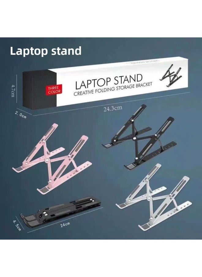 Laptop Bracket N3 Folding Lifting Heat Dissipation Height Desktop Tablet Portable Storage Bracket Wholesale-Color:Laptop Stand ]