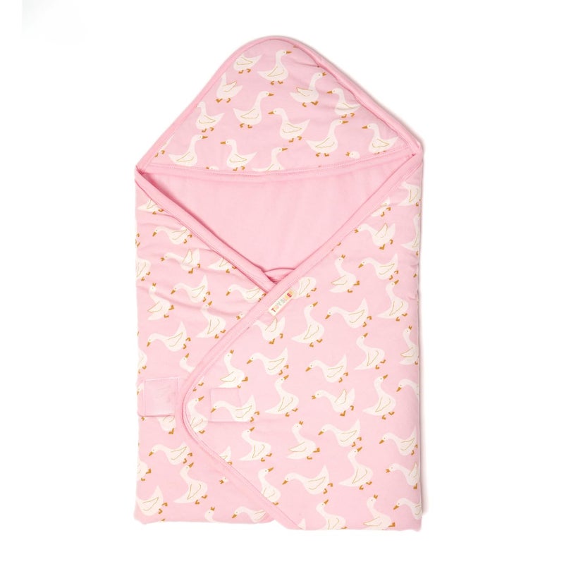 TIDY SLEEP New Born Baby Wrapper Nap Nest All Season Soft Swaddle Fluffy 2 Layered AC Wrapping Receiving Blanket for Baby Boys and Baby Girls Pink2