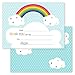 Canopy Street Rainbows And Hearts Kids Thank You Note Card Pack 20 Vibrant Fill In Thank You Cards And White Envelopes 4 58 x 6 14 Birthday Party Thanks Cards - Image 1