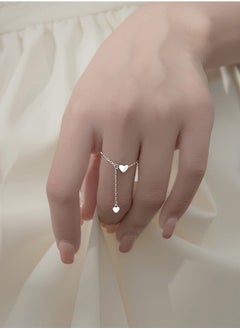 Stylish Silver Stainless Steel Ring For Women One Size