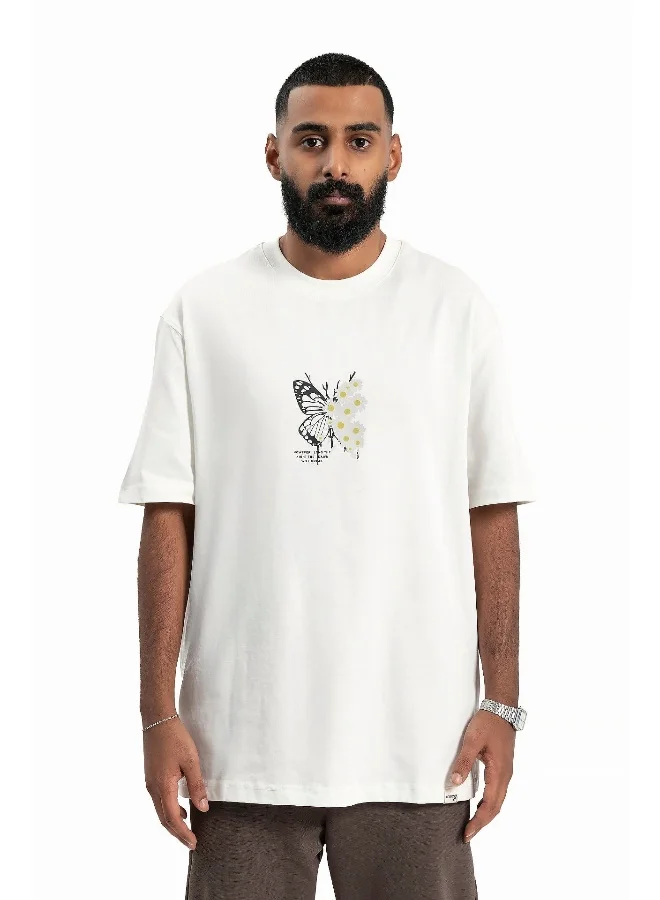 وي كرييت تيشيرت أبيض رجالي فجر