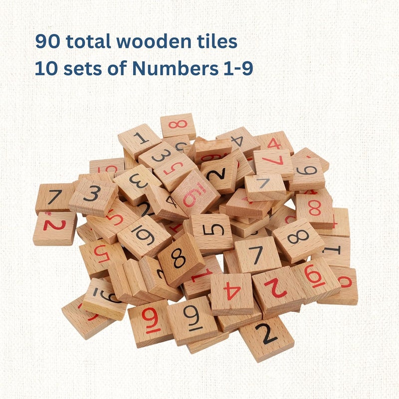 WE Games Replacement Wooden Sudoku Number Tiles - Extra Set of Pieces - Image 2