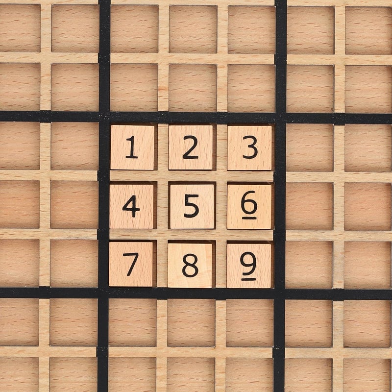 WE Games Replacement Wooden Sudoku Number Tiles - Extra Set of Pieces - Image 3
