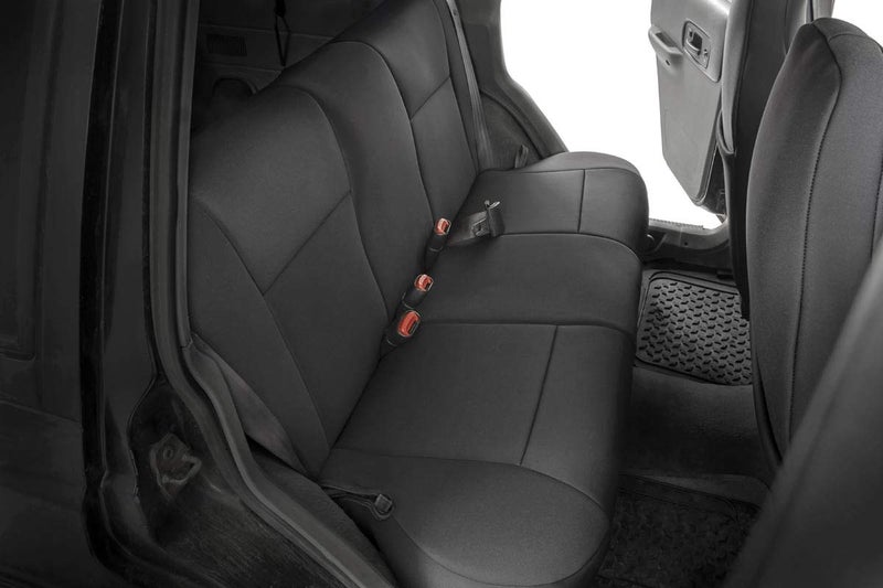 Rough Country Neoprene Seat Covers for 1997-2001 Jeep Cherokee XJ - 91022, Black, Front/Rear - Image 3