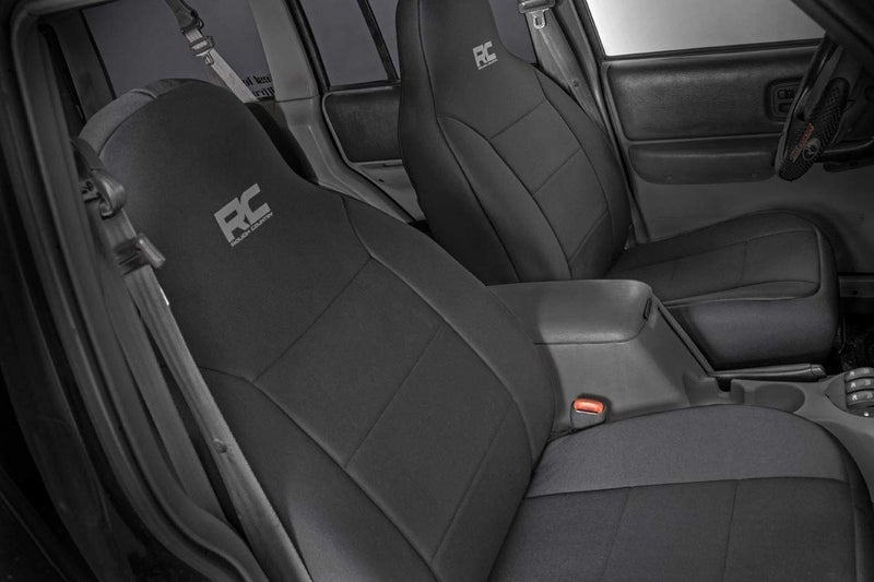 Rough Country Neoprene Seat Covers for 1997-2001 Jeep Cherokee XJ - 91022, Black, Front/Rear - Image 2