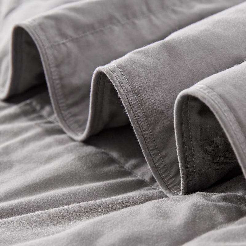 Globon Summer Down Blanket King Size, Extra Lightweight Comforter/Duvet Insert for Hot Sleepers, Noiseless & Extra Soft,12 Ounce Fill Weight, Grey - Image 4