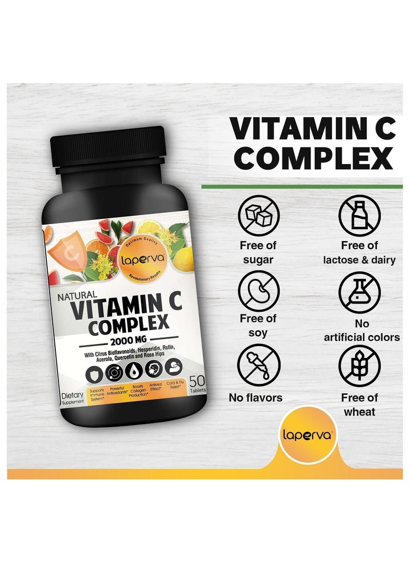 Laperva Vitamin C Complex 2000 Mg -Prevent cold and flu - Immunity Antioxidant & Skincare Booster - 50 Tablets  - Image 3