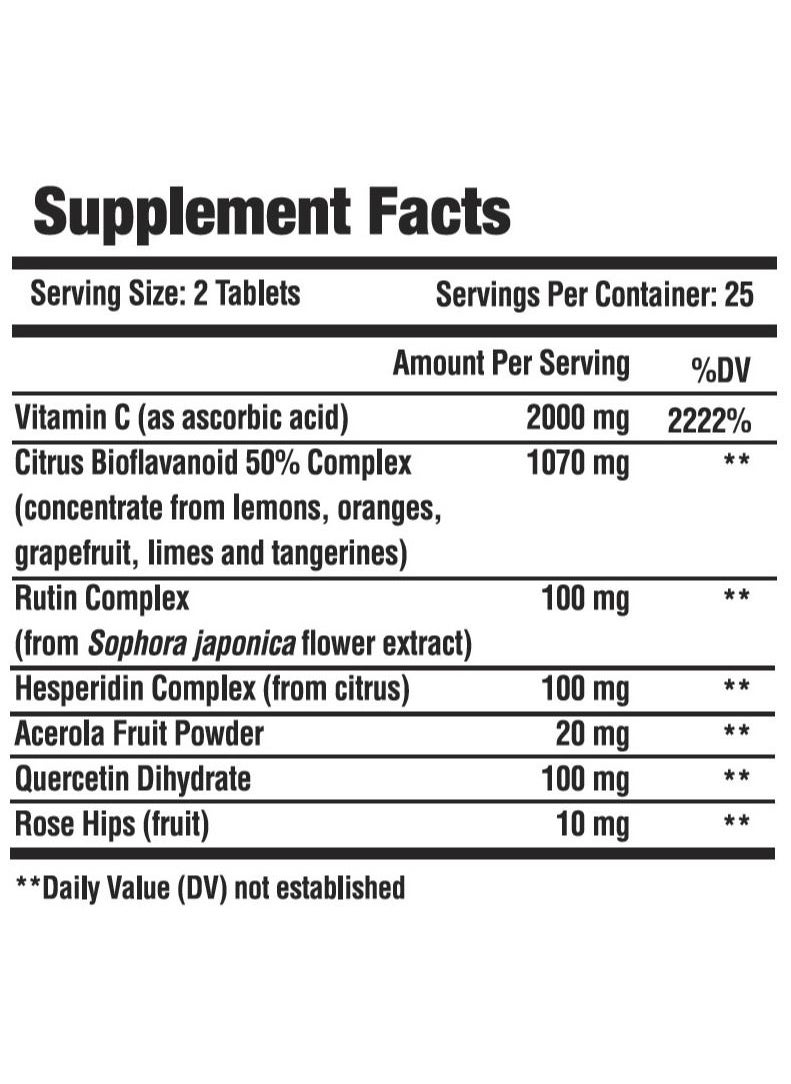 Laperva Vitamin C Complex 2000 Mg -Prevent cold and flu - Immunity Antioxidant & Skincare Booster - 50 Tablets  - Image 5