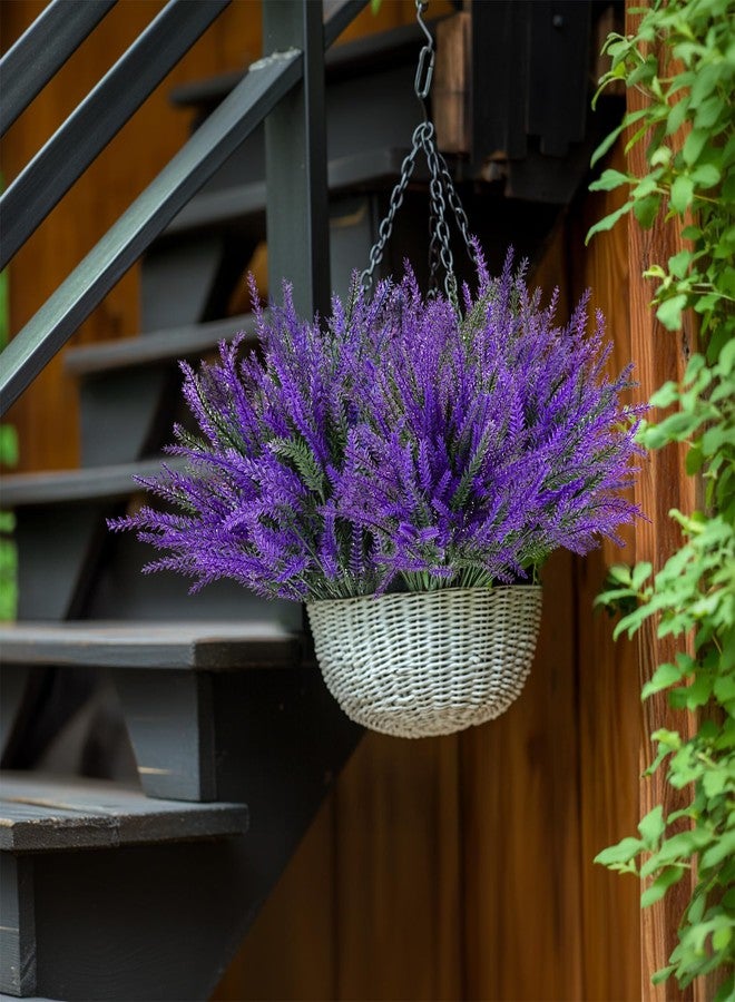 RAINFLOW Artificial Lavender Flowers - 11 Pcs Faux Lavender Plant Artificial Fake Plastic Purple Flowers for Home Room Window Wedding Garden Table Centerpieces Vase Outdoors Indoor Decor - Image 5