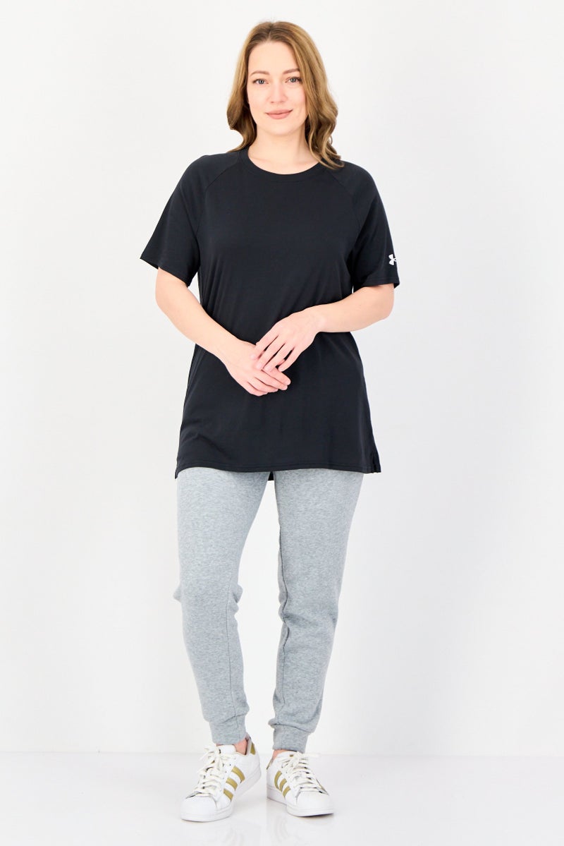 UNDER ARMOUR Women Loose Fit Short Sleeves Training T-shirt, Charcoal - Image 4