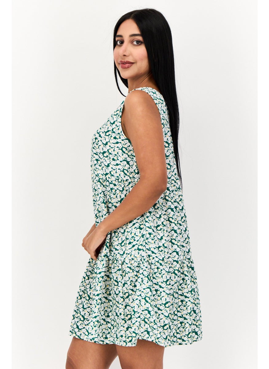 ONLY Women Allover Print Mini Dress, Multicolor  - Image 3
