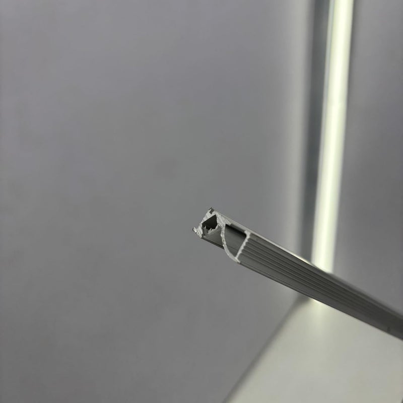 ABAJ أضواء شريط LED دائرية من الألمنيوم 21x09 مم للأثاث بطول 1 متر مع قنوات ضوء دائرية وزوايا مع غطاء موزع وأغطية نهاية ومشابك تثبيت بدون LED حزمة من 2 - Image 2