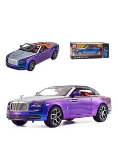 Swift 1:24 رولز رويس قابلة للتحويل سوبر سبورتس دييكاست نموذج سيارة فانتوم لعبة سيارة مصنوعة من خليط معدني فانتوم قابل للسحب للخلف مع سقف قابل للإزالة، ضوء صوت هدية عيد ميلاد للأطفال متعدد الألوان  - Image 1