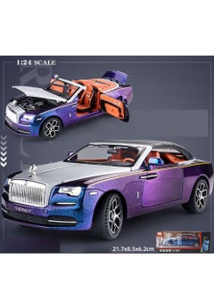Swift 1:24 رولز رويس قابلة للتحويل سوبر سبورتس دييكاست نموذج سيارة فانتوم لعبة سيارة مصنوعة من خليط معدني فانتوم قابل للسحب للخلف مع سقف قابل للإزالة، ضوء صوت هدية عيد ميلاد للأطفال متعدد الألوان  - Image 4