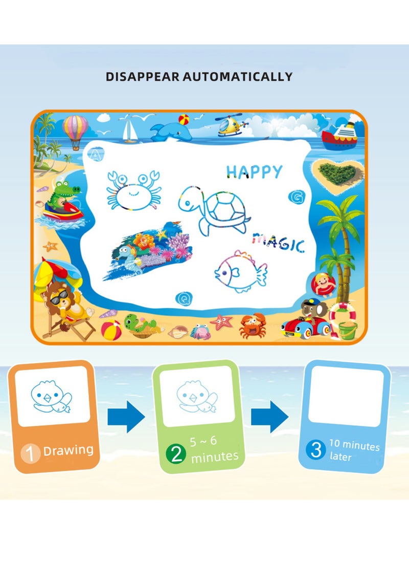 Soofam 25-Piece Large Magic Water Drawing Mat Water Doodle Mat Set Color Doodle Drawing Mat With Pens Educational Toys for Girls Boys Toddler Gifts  - Image 5