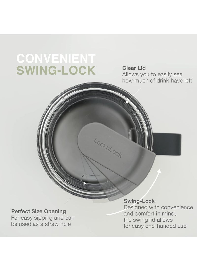 LOCK & LOCK LocknLock Metro Mug 355ml Mint – Double-Wall Insulated Stainless Steel Mug with Spill-Resistant Lid  - Image 5