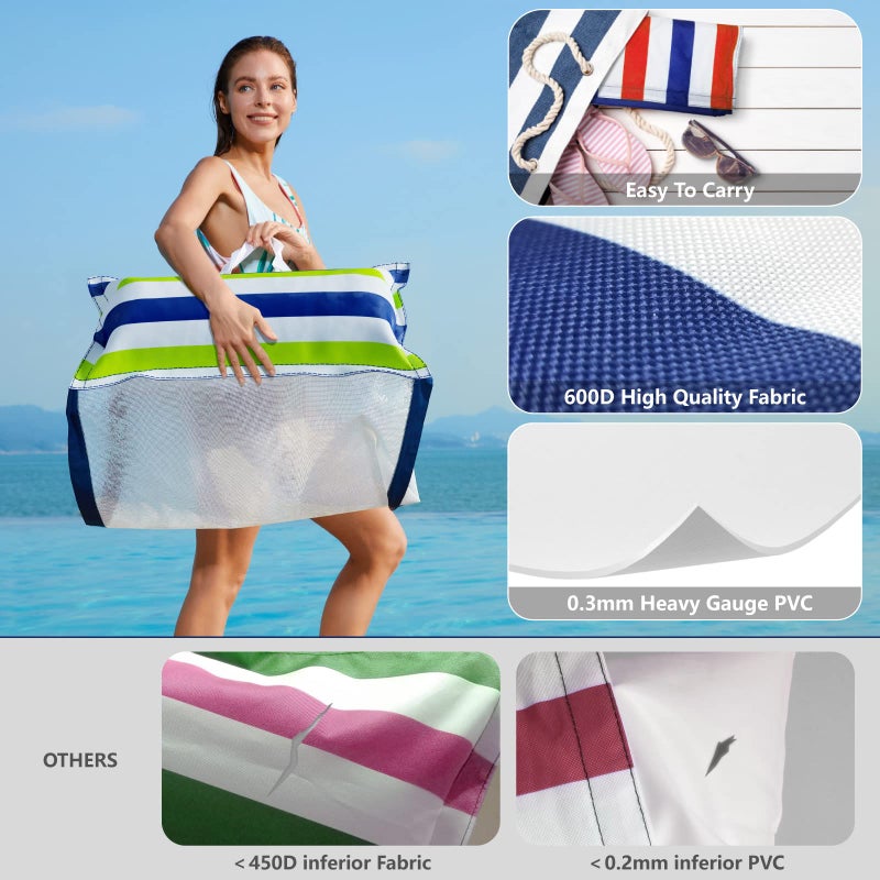 Jasonwell Inflatable Pool Hammock Float 2 Pack Water Hammock Pool Floaties MultiPurpose Saddle Lounge Chair Drifter 4 in 1 Lake Beach Floating Loungers Swimming Pool Floats Toys for Adults - Image 5