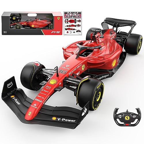 Voltz Toys سيارة تحكم عن بعد فورد 112 فيراري F1 75 من فولتز تويز مرخصة أصليًا مجموعة F1 سيارة RC للأطفال والبالغين 24GHz - Image 1