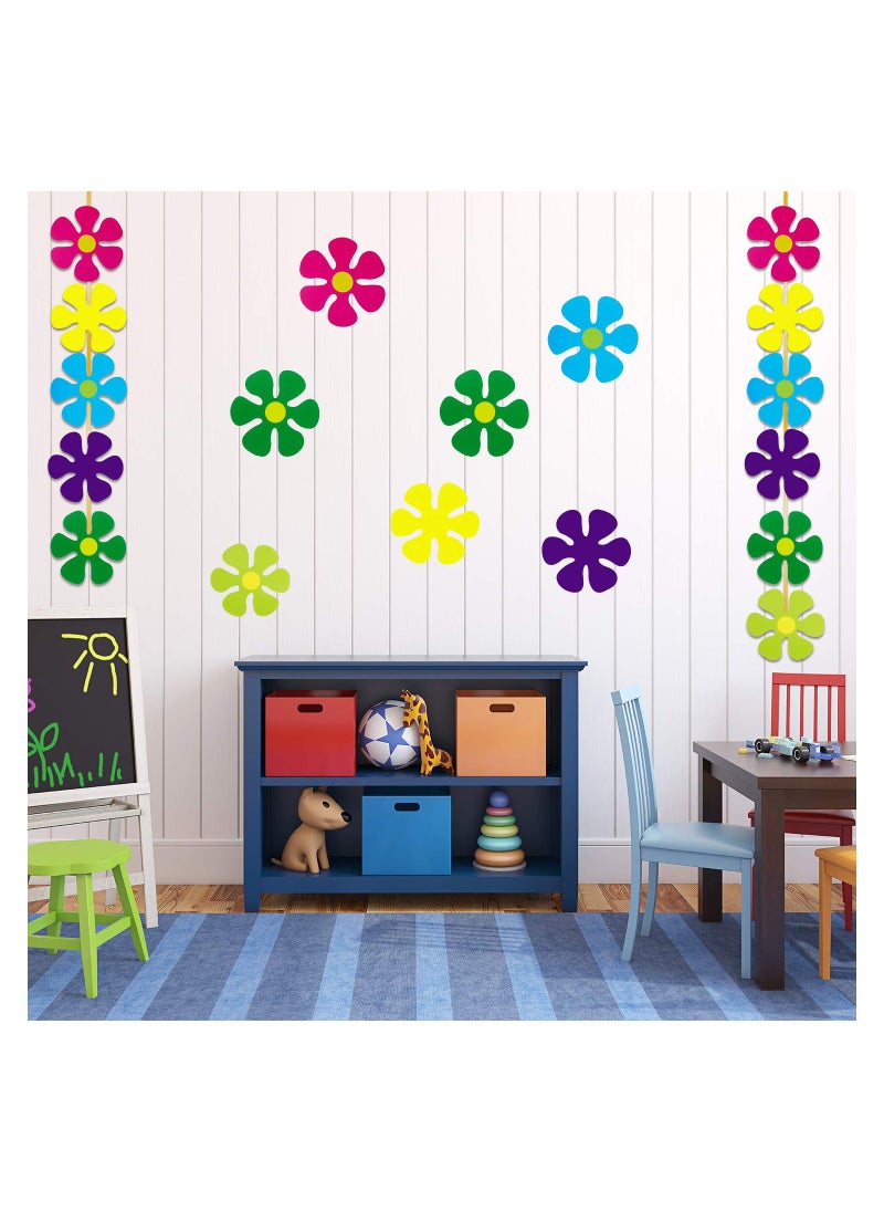 SYOSI Mini Retro Shaped Cutouts Flower for Hippie Party Craft or Home Wall Decoration  - Image 4