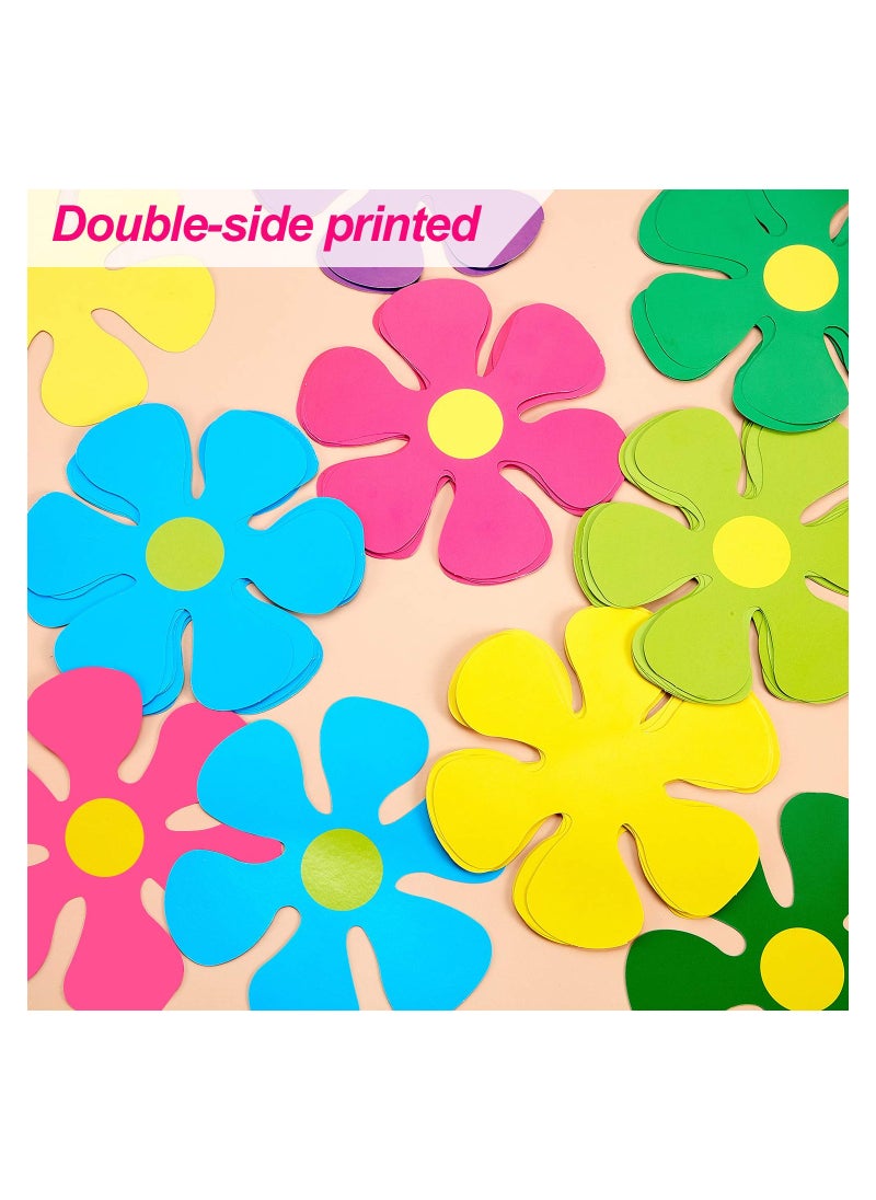 SYOSI Mini Retro Shaped Cutouts Flower for Hippie Party Craft or Home Wall Decoration  - Image 5